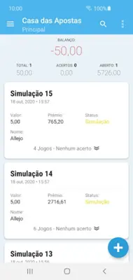 Casa das Apostas - Simulações android App screenshot 1