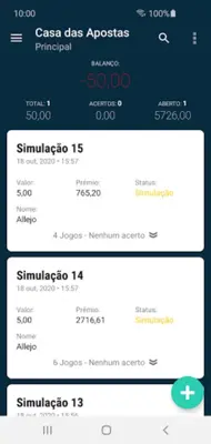 Casa das Apostas - Simulações android App screenshot 2