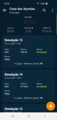 Casa das Apostas - Simulações android App screenshot 4